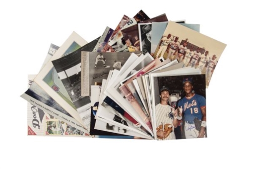 Lot of (47) Autographed Baseball Photos Including Many Hall of Famers & Stars Including: Ted Williams, Mariano Rivera, Willie Mays & Bill Dickey